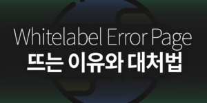 Whitelabel Error Page 이유와 대처법