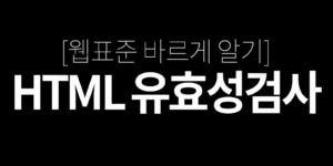 html 유효성 검사 : 바르게 알기