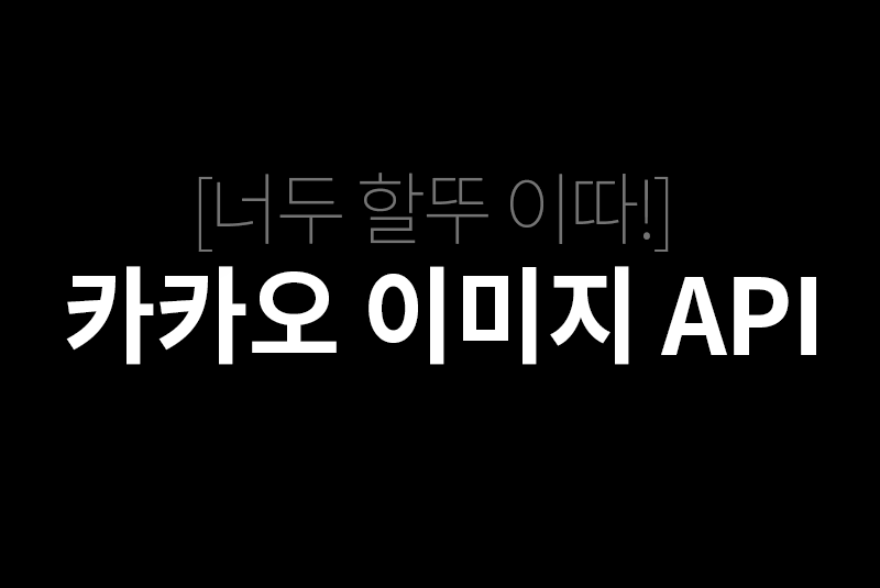 다음카카오 이미지 API - 따라하기